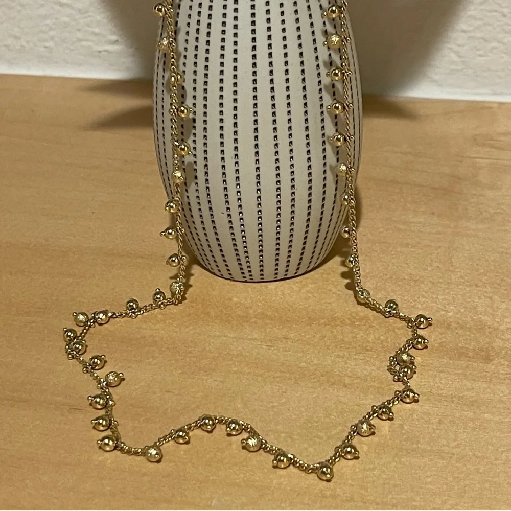 Beaded Necklaces 34” Gold Tone Slips Over Your Head - Picture 4 of 4